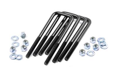 Rough Country Suspension Systems - Rough Country 9/16 x 3.25 x 8.5 Square Top Leaf Spring U-Bolts 4PC 7627