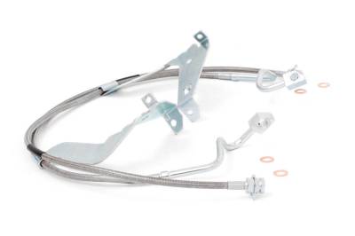 Rough Country Suspension Systems - Rough Country Front SS Brake Lines 08-16 Ford Super Duty 4"-6" Lift 89710