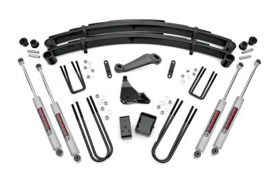 Rough Country Suspension Systems - Rough Country 49630 6" Lift Kit w/Rear Blocks 99-04 F250/F350 SD V10/Diesel 4WD