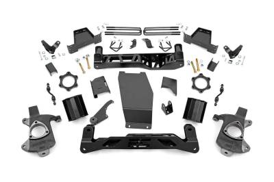 Rough Country Suspension Systems - Rough Country 18201 6" Lift Kit Alum/Stamp Steel for 14-18 Sierra 1500 Denali