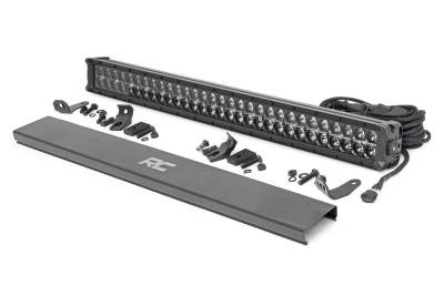 Rough Country Suspension Systems - Rough Country 70930BD Black Series 30" Dual Row LED DRL Light Bar Each