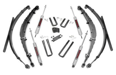 Rough Country Suspension Systems - Rough Country 505.20 4" Suspension Lift Kit for 77-79 Ford F250 4WD w/RR Springs