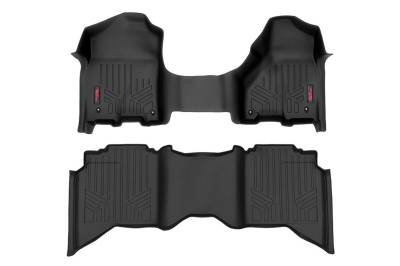 Rough Country Suspension Systems - Rough Country Front/Rear Floor Liners Black for 12-18 RAM 1500 Crew M-31313