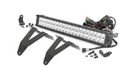Rough Country Suspension Systems - Rough Country 70780 Bumper Mount 20" LED Light Bar Kit for 19-24 RAM 1500
