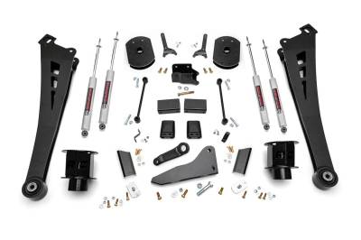 Rough Country Suspension Systems - Rough Country 396.20 5" Suspension Lift Kit w/RR Airbags for 14-18 RAM 2500 4WD