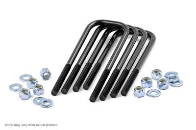 Rough Country Suspension Systems - Rough Country 9/16 x 3.125 x 11.5 Radius Top Leaf Spring U-Bolts 4Pc Set 7653