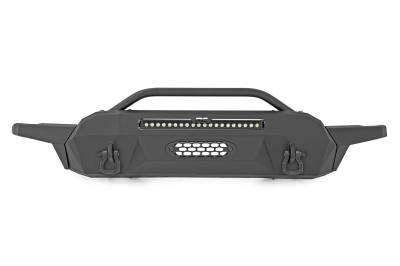 Rough Country Suspension Systems - Rough Country 10725 High Clearance Front Winch Bumper Black for 16-23 Tacoma