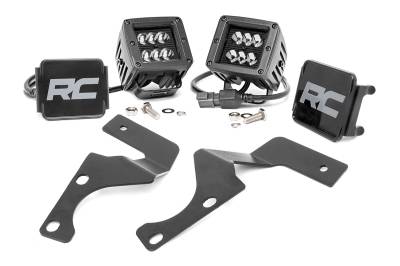 Rough Country Suspension Systems - Rough Country 70796 A-Pillar 2" LED Ditch Light Kit Spot for 10-24 4Runner