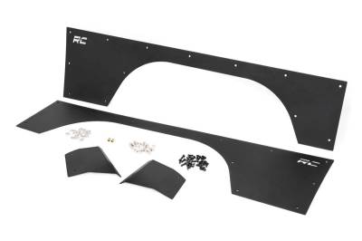 Rough Country Suspension Systems - Rough Country 10577_A Front Fender Panel Armor Black for 97-01 Jeep Cherokee XJ