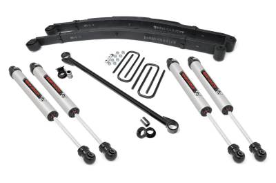 Rough Country Suspension Systems - Rough Country 48970 2.5" Leaf Spring Leveling Kit for 99-04 Ford Super Duty 4WD