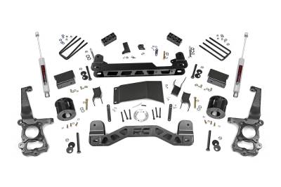 Rough Country Suspension Systems - Rough Country 55530 4" Suspension Lift Kit for 15-20 Ford F150 4WD