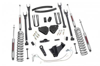 Rough Country Suspension Systems - Rough Country 588.20 6" 4-Link Lift Kit for 08-10 F250/F350 Super Duty Gas 4WD