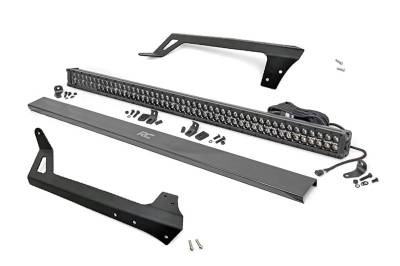 Rough Country Suspension Systems - Rough Country 70504BLDRLA Windshield Mount 50" Light Bar for 07-18 Wrangler JK
