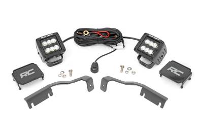 Rough Country Suspension Systems - Rough Country 71065 A-Pillar 2" LED Ditch Light Kit Flood for 22-26 Frontier