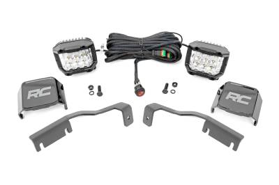 Rough Country Suspension Systems - Rough Country 71068 A-Pillar 3" OSRAM LED Ditch Light Flood for 22-26 Frontier