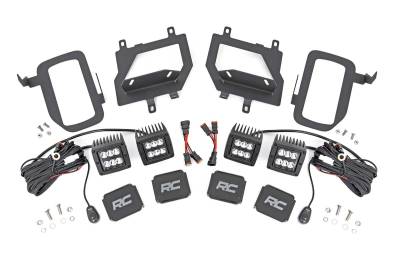 Rough Country Suspension Systems - Rough Country 70832 Dual 2" LED Pod Fog Light Kit-Spot for 15-17 Ford F150