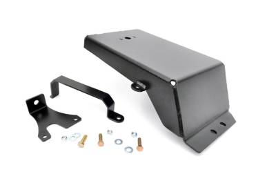 Rough Country Suspension Systems - Rough Country 777 Evaporative Canister Skid Plate Black for 07-18 Wrangler JK