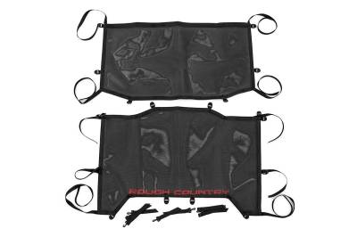 Rough Country Suspension Systems - Rough Country 85120 Extended Mesh Bikini Top Black for 18-24 Wrangler JL 4DR