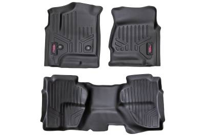 Rough Country Suspension Systems - Rough Country M-21412 Fr/Rr Floor Liners Black 14-18 Silverado/Sierra Ext