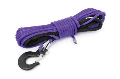Rough Country Suspension Systems - Rough Country RS162 Synthetic Winch Rope 1/4" x 50' Purple