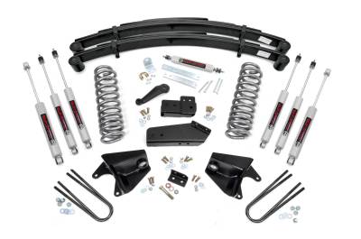 Rough Country Suspension Systems - Rough Country 52033 4" Suspension Lift Kit w/RR Springs for 80-96 Ford F150 4WD