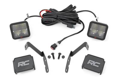 Rough Country Suspension Systems - Rough Country 82059 A-Pillar 2" LED Ditch Light Flood for 07-14 Silverado/Sierra