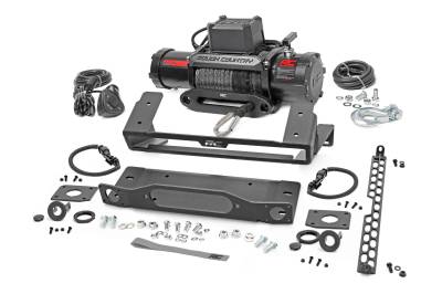 Rough Country Suspension Systems - Rough Country 51097 Winch Mount Kit w/Winch Steel Bumper 21-26 Ford Bronco OEM