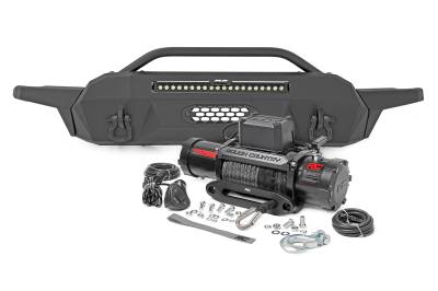 Rough Country Suspension Systems - Rough Country 10723 High Clearance Front Bumper w/12K Winch for 16-23 Tacoma
