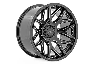 Rough Country Suspension Systems - Rough Country 95201010M 95 Series Wheel 20x10 8x6.5 -19mm Black/Machined
