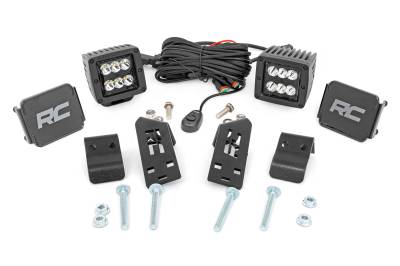 Rough Country Suspension Systems - Rough Country 93076 A-Pillar 2" LED Pod Ditch Light Kit for Polaris RZR Pro XP