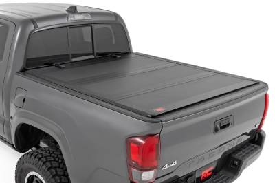 Rough Country Suspension Systems - Rough Country 49420600 Hard Tri-Fold Tonneau Cover for 16-23 Toyota Tacoma 6'