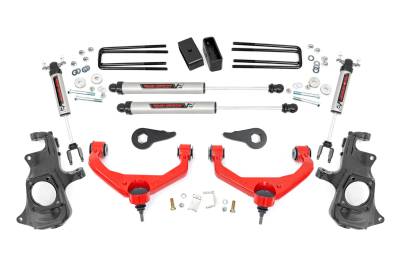 Rough Country Suspension Systems - Rough Country 95770RED 3.5" V2 Suspension Lift Kit for 11-19 Silverado/Sierra HD