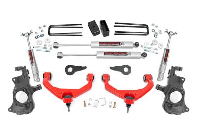 Rough Country Suspension Systems - Rough Country 95730RED 3.5" Knuckle Lift for 11-19 Silverado/Sierra 2500HD/3500