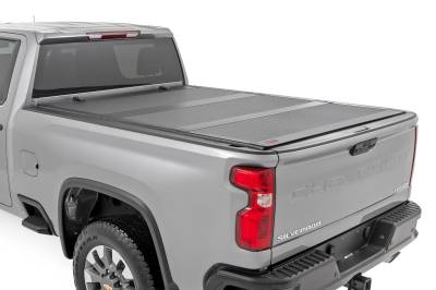 Rough Country Suspension Systems - Rough Country Hard Tri-Fold Tonneau Cover Silverado/Sierra HD 6.9' 49120651