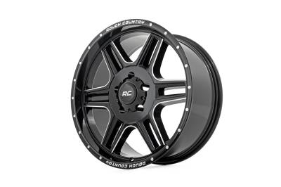Rough Country Suspension Systems - Rough Country 92 Series Wheel 18x9 5x5.0 0mm Gloss Black & Machined 92180018