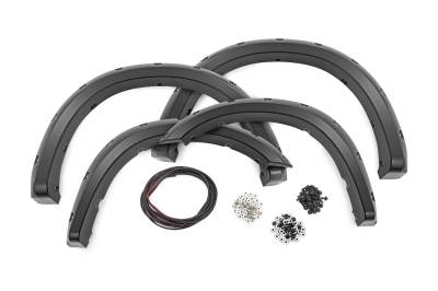 Rough Country Suspension Systems - Rough Country F-D10917A Black Pocket Fender Flares for 19-26 RAM 2500/3500