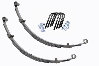 Rough Country Suspension Systems - Rough Country 8042Kit Rear Leaf Spring Kit for 4" Lift for 64-80 Toyota LC FJ40