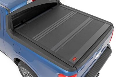 Rough Country Suspension Systems - Rough Country 47254500B Lo-Pro Hard Fold Tonneau Cover for 22-26 Maverick 4.6'