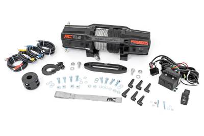Rough Country Suspension Systems - Rough Country RS6500SA 6500lb 12V Electric UTV Winch w/Synthetic Rope