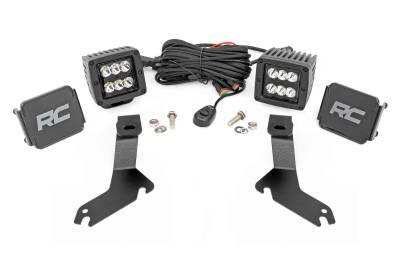 Rough Country Suspension Systems - Rough Country 82282 A-Pillar 2" LED Ditch Light for 99-06 Silverado 1500/Tahoe