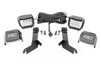 Rough Country Suspension Systems - Rough Country 82285 A-Pillar 3" LED Ditch Light Flood for 99-06 GM Trck/SUV 1500