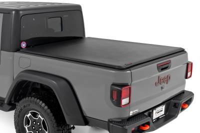 Rough Country Suspension Systems - Rough Country 42620500 Soft Roll-Up Vinyl Tonneau Cover for Jeep Gladiator 5'