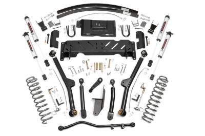 Rough Country Suspension Systems - Rough Country 68970 4.5" Lift Kit LA w/RR AAL for 84-01 Jeep Cherokee XJ NP231