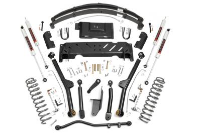 Rough Country Suspension Systems - Rough Country 68640 4.5" M1 Long Arm Lift Kit w/RR Leafs for 84-01 Cherokee XJ