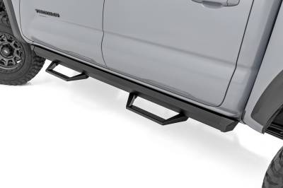 Rough Country Suspension Systems - Rough Country 71096 SRL2 Drop Step Nerf Bars Black for 05-23 Tacoma Double