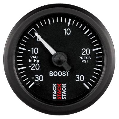 Stack - Stack ST3112 52mm Mechanical Boost Gauge -30inHg to +30 PSI Black