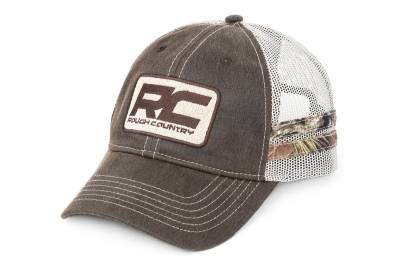 Rough Country Suspension Systems - Rough Country 84121 Hat Mesh RC Patch Brown/Camo