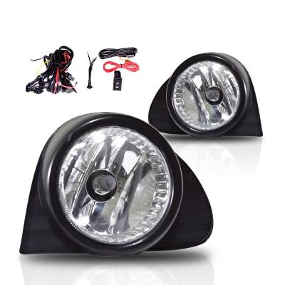 Winjet - Winjet CFWJ-0107-C Clear Fog Lights w/Wiring Kit for 03-05 Toyota Echo
