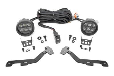 Rough Country Suspension Systems - Rough Country 82294 A-Pillar 3.5" LED Ditch Light Kit Spot for 19-26 RAM 1500