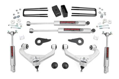 Rough Country Suspension Systems - Rough Country 97530 3.5" Suspension Lift for 11-19 Silverado/Sierra 2500HD/3500